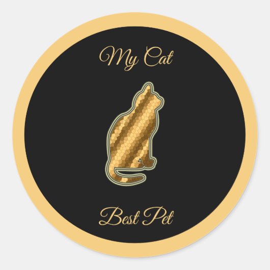 Sticker Rond Cat Best Pet (Devant)