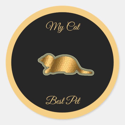 Sticker Rond Cat Best Pet (Devant)