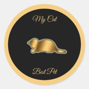 Sticker Rond Cat Best Pet