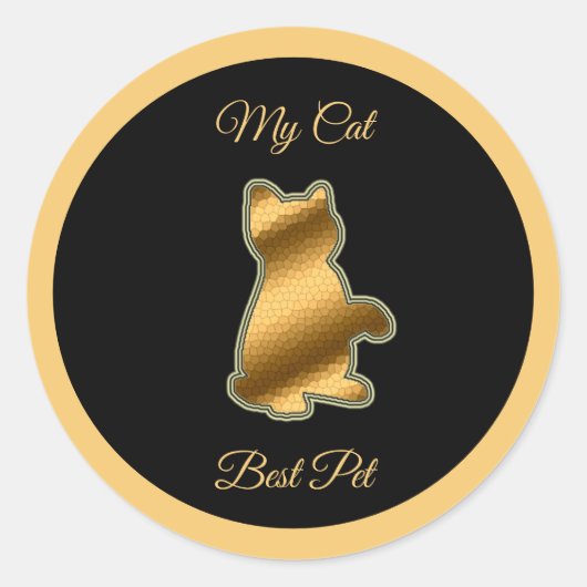 Sticker Rond Cat Best Pet (Devant)