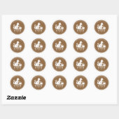 Sticker Rond Cat Coffee Shop Personalized Branding (Feuille)