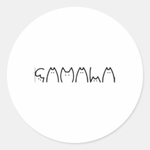 Sticker Rond Cat Comma La Kamala Harris Pour Président 2024 Ele