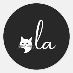 Sticker Rond Cat Comma La Kamala Harris Pour Président 2024 Ele