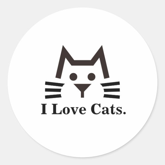 Sticker Rond Cat-Face (Devant)