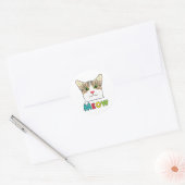 Sticker Rond Cat Face Meow (Enveloppe)