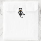 Sticker Rond Cat Falling down fun dessin personnage (Sac)