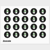 Sticker Rond Cat Leprechaun Chat Shamrock St Patrick'S Day (Feuille)