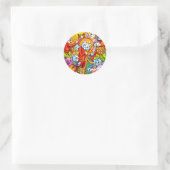 Sticker Rond Cat Musical Band (Sac)