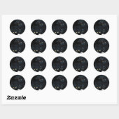 Sticker Rond Cat noir (Feuille)
