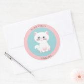 Sticker Rond Cat Purr-fect DayCe livre appartient à (Enveloppe)