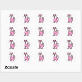 Sticker Rond Cat rétro (Feuille)