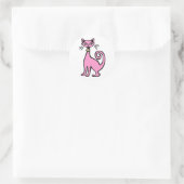 Sticker Rond Cat rétro (Sac)