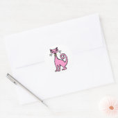 Sticker Rond Cat rétro (Enveloppe)