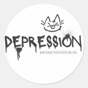 Sticker Rond cat_spraypaint_Dépression