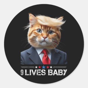 Sticker Rond Cat Trump 9 Vit Bébé _2