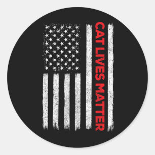Sticker Rond Cat vit un problème Trump 2024