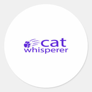 Sticker Rond Cat Whisperer T Shirt Don Pour Amoureux de les cha