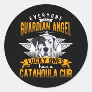 Sticker Rond Catahoula Leopard Chien Idée cadeau