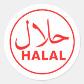 Sticker Rond catalogue automobile Red Halal (Devant)