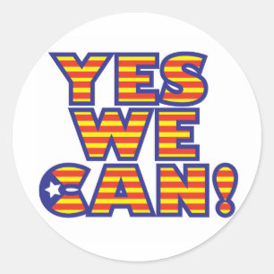 Sticker Rond Catalunya, oui--peut