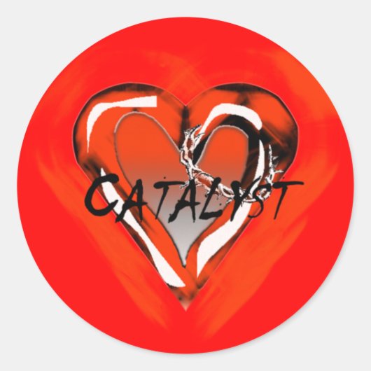 Sticker Rond Catalyseur rouge (Devant)