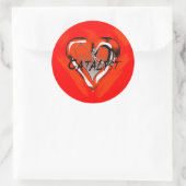 Sticker Rond Catalyseur rouge (Sac)