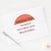 Sticker Rond Catalytic Converter Protégé, modifier le texte Sti (Enveloppe)