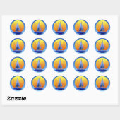 Sticker Rond Catamaran (Feuille)