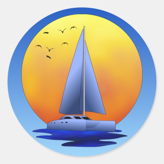 Sticker Rond Catamaran (Devant)