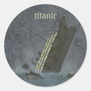 Sticker Rond Catastrophe maritime nautique Titanic