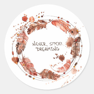 Sticker Rond Catcher de rêve imprimé