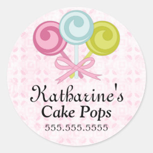 Sticker Rond Câteaux Pops Boulangerie Cachets