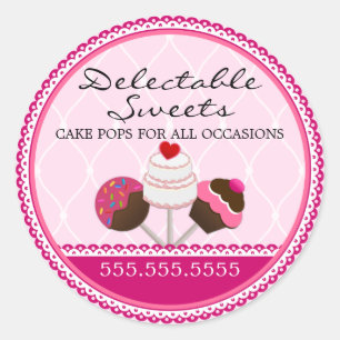 Sticker Rond Câteaux Pops Boulangerie Cachets