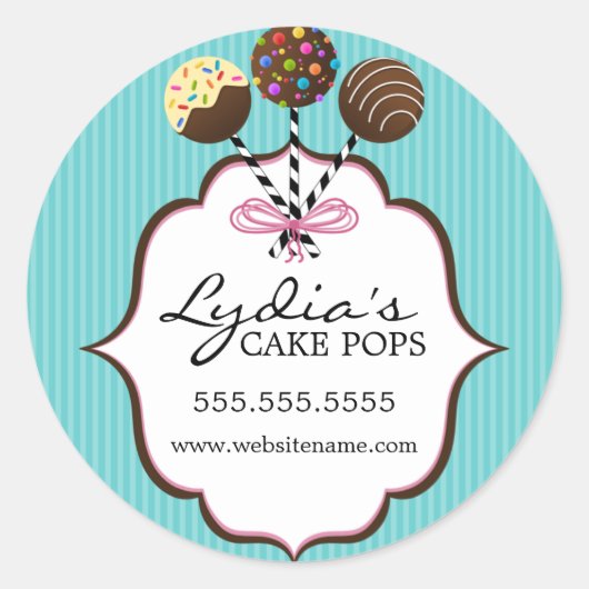 Sticker Rond Câteaux Pops Boulangerie Cachets (Devant)
