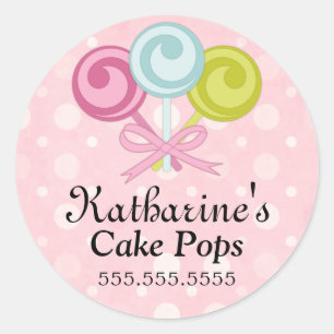 Sticker Rond Câteaux Pops Boulangerie Cachets
