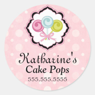 Sticker Rond Câteaux Pops Boulangerie Cachets