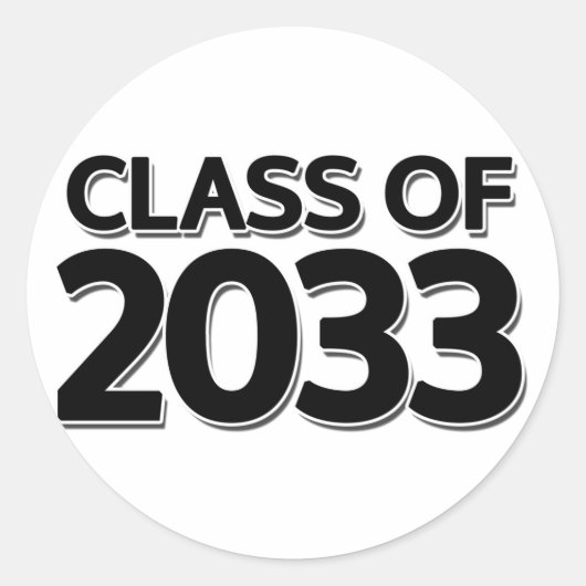Sticker Rond Catégorie 2033 (Devant)