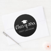 Sticker Rond Catégorie d'année et nom - Le noir peut changer de (Enveloppe)