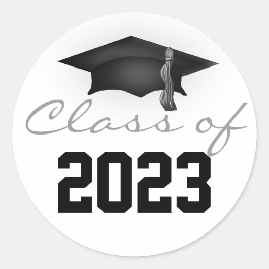 Sticker Rond Catégorie de 2023 Plafond de graduation (Devant)