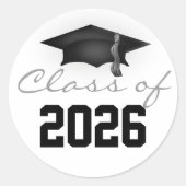 Sticker Rond Catégorie de 2023 Plafond de graduation (Devant)