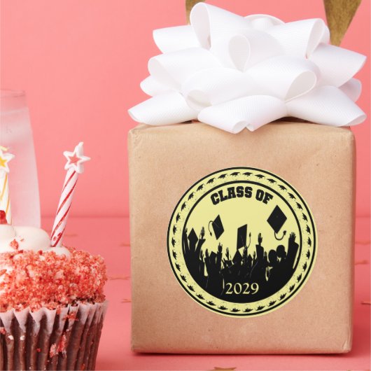 Sticker Rond Catégorie de choix Année et couleur (Fête)