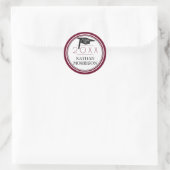 Sticker Rond Catégorie | Grad Casquette & Année | Bourgogne/Mar (Sac)