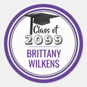 Sticker Rond Catégorie   Grad Casquette & Année   Purple modifi