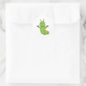 Sticker Rond Caterpillar à la Méditation du Yoga (Sac)