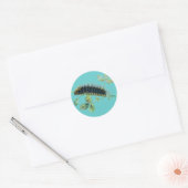 Sticker Rond Caterpillar Arctia caja (Enveloppe)