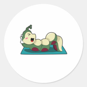 Sticker Rond Caterpillar at Fitness Workout