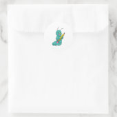 Sticker Rond Caterpillar avec crayon (Sac)
