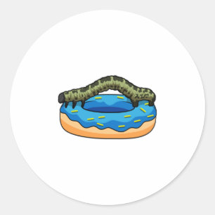 Sticker Rond Caterpillar avec Donut