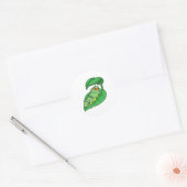 Sticker Rond Caterpillar avec feuille (Enveloppe)