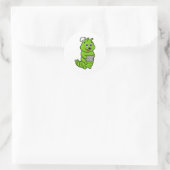 Sticker Rond Caterpillar comme cuire avec pot de Cuisine (Sac)